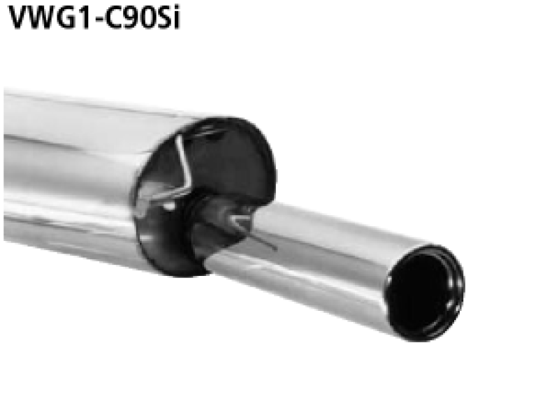 Bastuck Edelstahl Gr.A Komplettanlage VW Scirocco 2 - 1 x 90mm